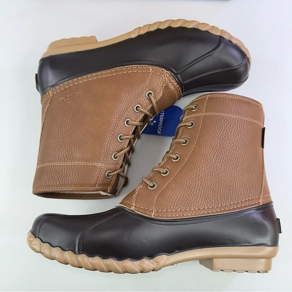 JBU Men's Maine Waterproof Duck Boot  Tan / Brown Shoes